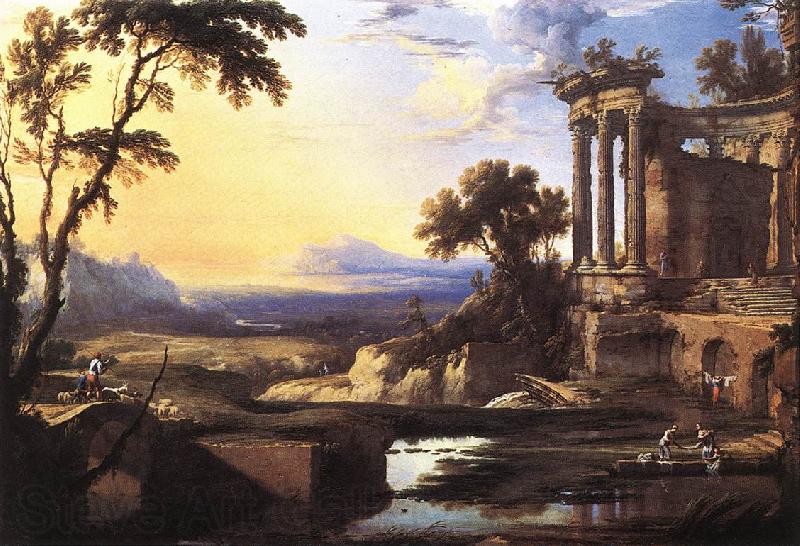 PATEL, Pierre Landscape with Ruins ag Germany oil painting art